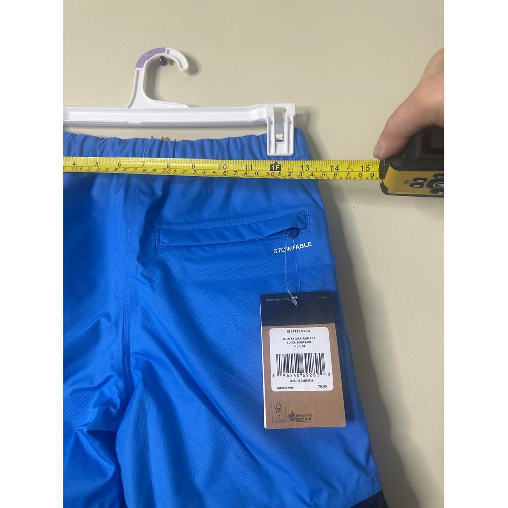 The North Face Teen Antora Rain Pant - Youth Super Sonic Blue Small k5 - Picture 4 of 5